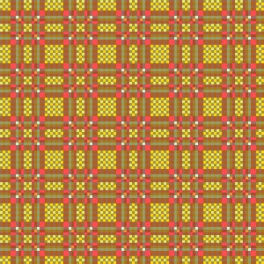 Dekoratif tartan karo desen çizimi