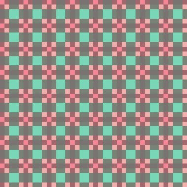 Dekoratif tartan karo desen çizimi