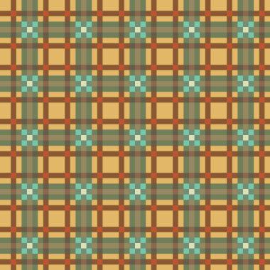 Dekoratif tartan karo desen çizimi