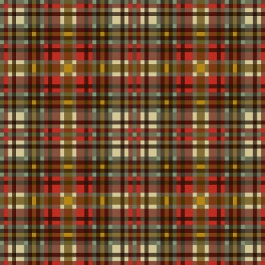 Dekoratif tartan karo desen çizimi