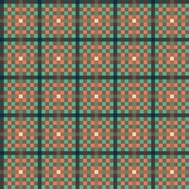 Dekoratif tartan karo desen çizimi