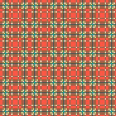 Dekoratif tartan karo desen çizimi