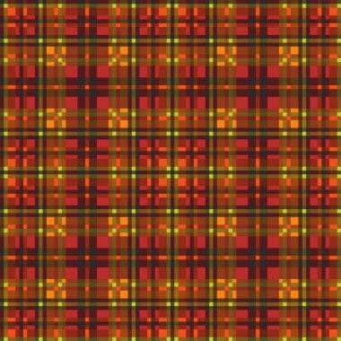 Dekoratif tartan karo desen çizimi