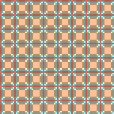 Dekoratif tartan karo desen çizimi