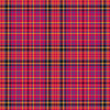 Dekoratif tartan karo desen çizimi