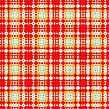 Dekoratif tartan karo desen çizimi