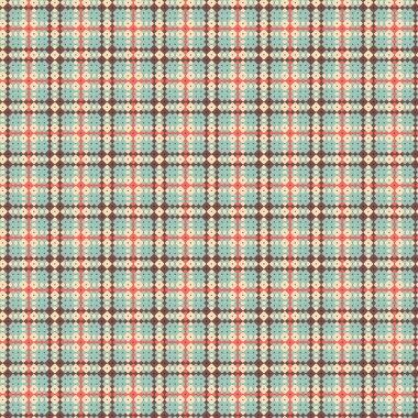 Dekoratif tartan karo desen çizimi