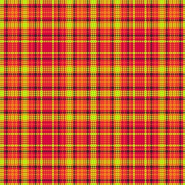 Dekoratif tartan karo desen çizimi