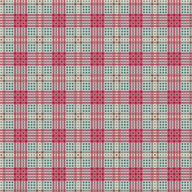 Dekoratif tartan karo desen çizimi