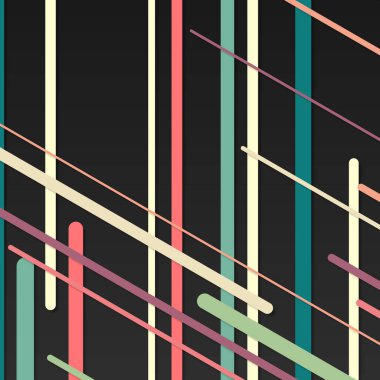 Rastgele Renk akış çizgileri resimlemesi