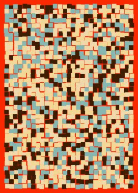 Ofset Quad üretken sanat arkaplan çizimi