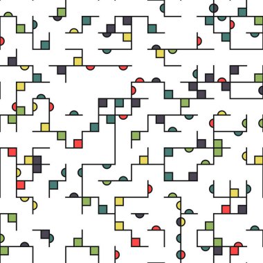 Dekoratif diyagram renkli geometrik şekiller arkaplan resimlemesi