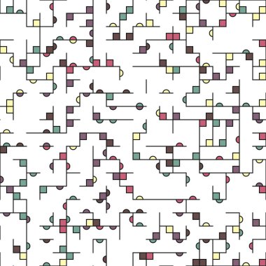 Dekoratif diyagram renkli geometrik şekiller arkaplan resimlemesi