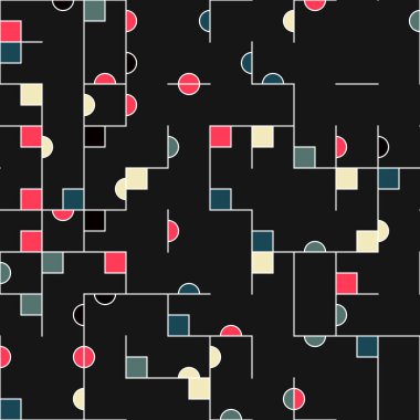 Dekoratif diyagram renkli geometrik şekiller arkaplan resimlemesi