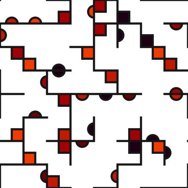Dekoratif diyagram renkli geometrik şekiller arkaplan resimlemesi