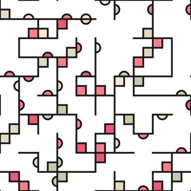 Dekoratif diyagram renkli geometrik şekiller arkaplan resimlemesi