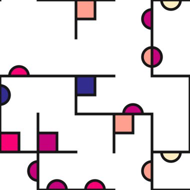Dekoratif diyagram renkli geometrik şekiller arkaplan resimlemesi