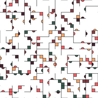 Dekoratif diyagram renkli geometrik şekiller arkaplan resimlemesi