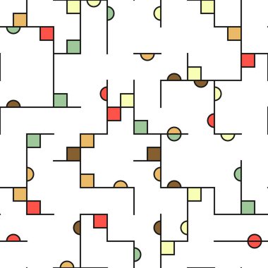 Dekoratif diyagram renkli geometrik şekiller arkaplan resimlemesi
