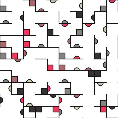 Dekoratif diyagram renkli geometrik şekiller arkaplan resimlemesi