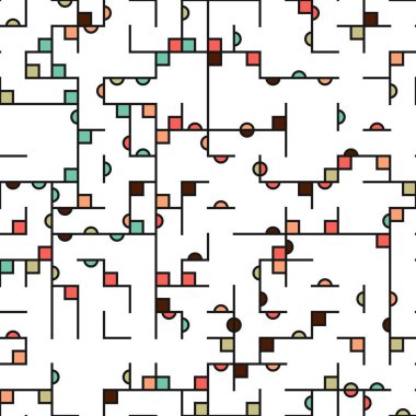 Dekoratif diyagram renkli geometrik şekiller arkaplan resimlemesi