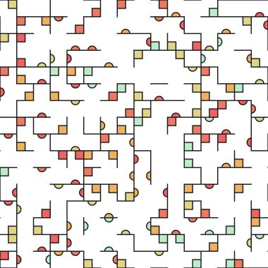 Dekoratif diyagram renkli geometrik şekiller arkaplan resimlemesi