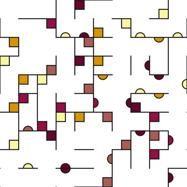 Dekoratif diyagram renkli geometrik şekiller arkaplan resimlemesi