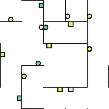 Dekoratif diyagram renkli geometrik şekiller arkaplan resimlemesi