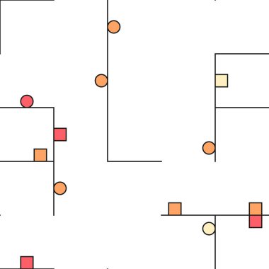 Dekoratif diyagram renkli geometrik şekiller arkaplan resimlemesi