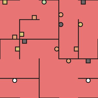 Dekoratif diyagram renkli geometrik şekiller arkaplan resimlemesi