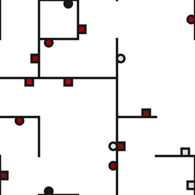 Dekoratif diyagram renkli geometrik şekiller arkaplan resimlemesi