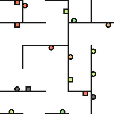 Dekoratif diyagram renkli geometrik şekiller arkaplan resimlemesi