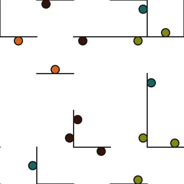 Diagrama Decorativo Figuras Geométricas Coloridas Fundo Ilustração — Vetor de Stock