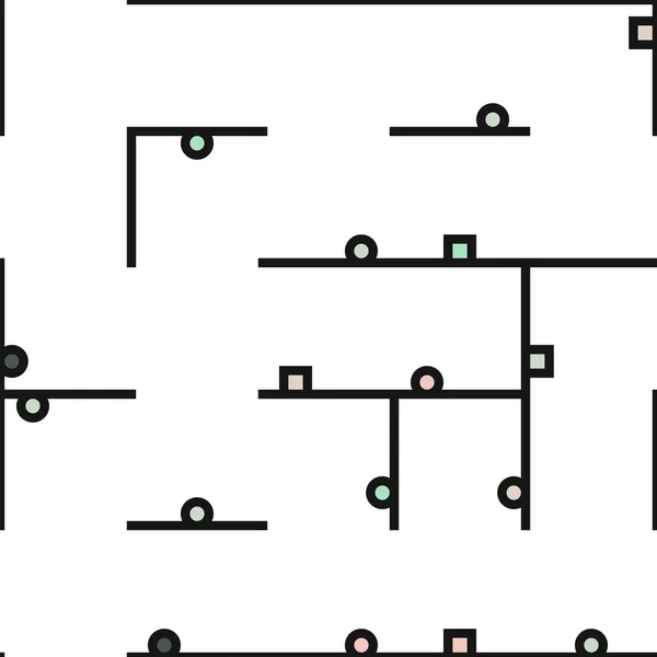 Декоративна Схема Барвисті Геометричні Фігури Фонова Ілюстрація — стоковий вектор