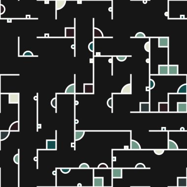 Dekoratif diyagram renkli geometrik şekiller arkaplan resimlemesi
