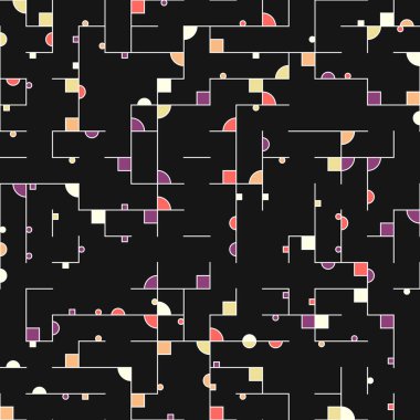 Dekoratif diyagram renkli geometrik şekiller arkaplan resimlemesi