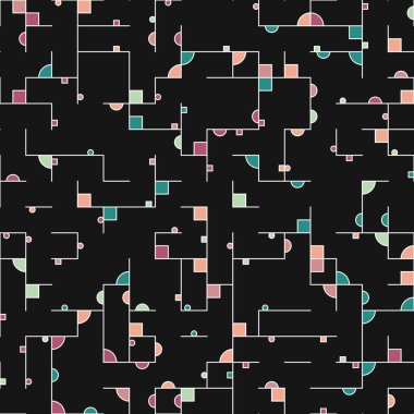 Dekoratif diyagram renkli geometrik şekiller arkaplan resimlemesi