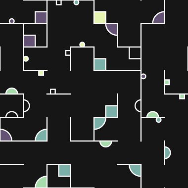 Dekoratif diyagram renkli geometrik şekiller arkaplan resimlemesi