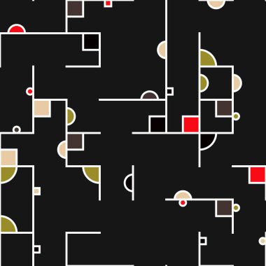 Dekoratif diyagram renkli geometrik şekiller arkaplan resimlemesi