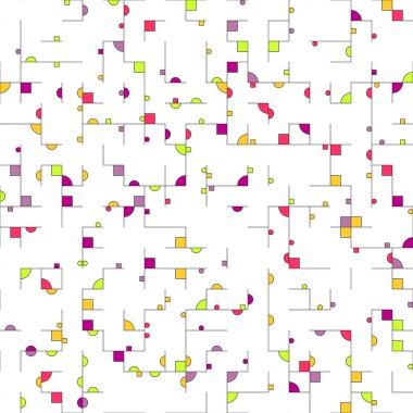 Dekoratif diyagram renkli geometrik şekiller arkaplan resimlemesi