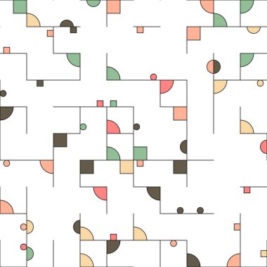 Dekoratif diyagram renkli geometrik şekiller arkaplan resimlemesi