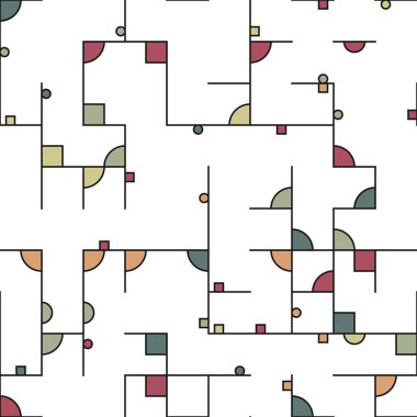Dekoratif diyagram renkli geometrik şekiller arkaplan resimlemesi