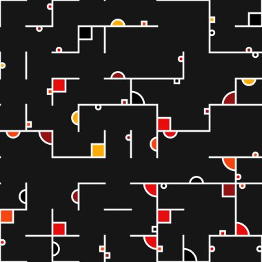 Dekoratif diyagram renkli geometrik şekiller arkaplan resimlemesi