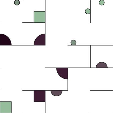 Dekoratif diyagram renkli geometrik şekiller arkaplan resimlemesi