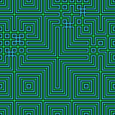 Soyut çizgiler Maze üretken sanat arkaplan çizimi