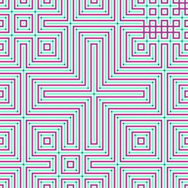 Soyut çizgiler Maze üretken sanat arkaplan çizimi