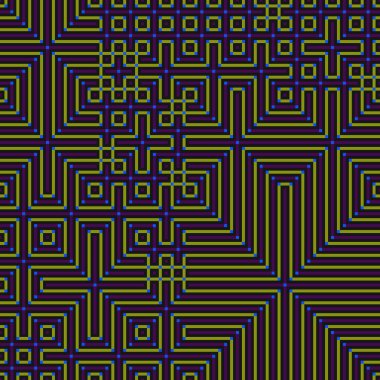 Abstract lines Maze generative art background art illustration