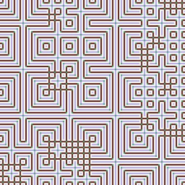 Soyut çizgiler Maze üretken sanat arkaplan çizimi