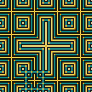 Soyut çizgiler Maze üretken sanat arkaplan çizimi