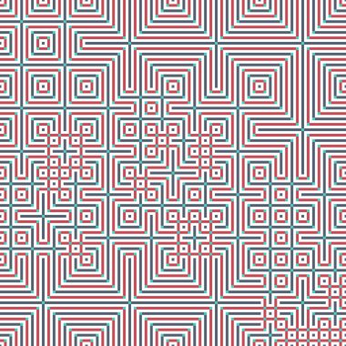 Soyut çizgiler Maze üretken sanat arkaplan çizimi